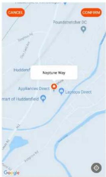 CANCEL CONFIRM Poundstretcher DC Hudders? Neptune Way Appliances Direct Laptops Direct Mart of Huddersfield Google