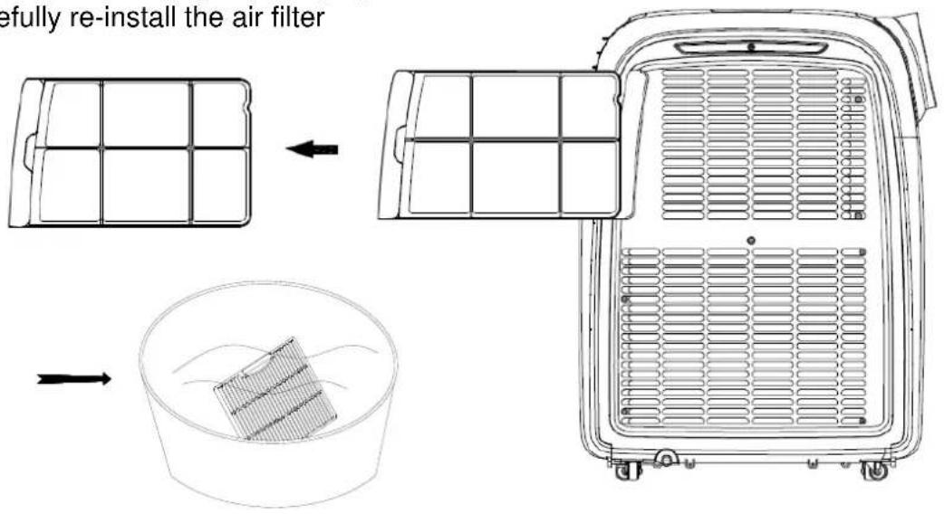 fully re-install the air filter