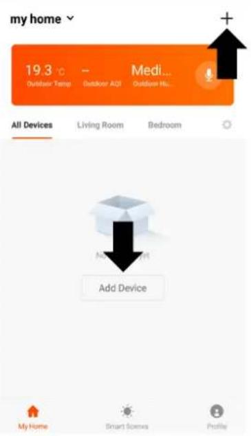my home 19.3 °C - Medi... Outdoor Temp Outdoor AQI Outdoor Hc... All Devices Living Room Bedroom No Yes Add Device My Home Smart Scenes Profile