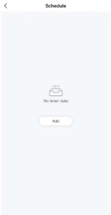 Schedule No timer data Add