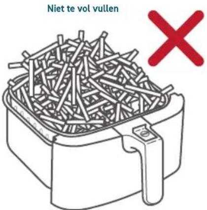Niet te vol vullen