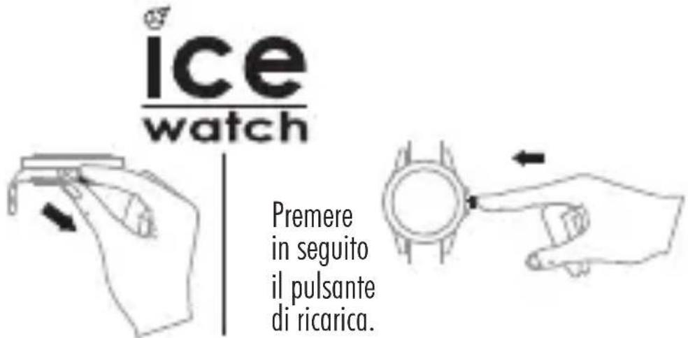 ice watch Premere in seguito il pulsante di ricarica.