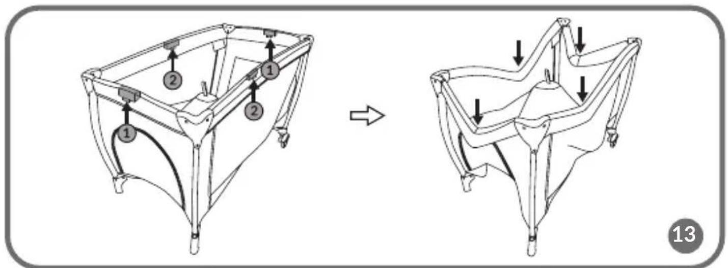 Diagram illustrating the structural change of a table tennis paddle, showing before and after states with numbered components.