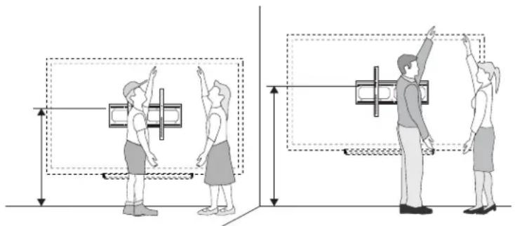 Diagram illustrating two human positions with directional arrows and bounding boxes, showing alignment or movement in a room layout.