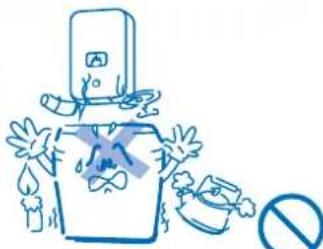 Hand-drawn cartoon showing a bottle with a cross symbol and a crossed-out bottle, accompanied by a crossed-out 'No' sign.