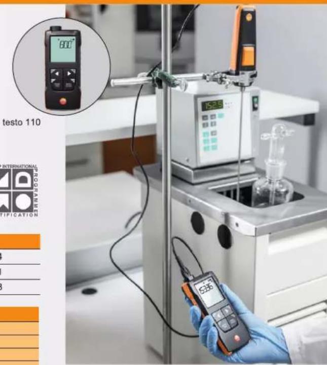 testo 110 INTERNATIONAL SERVIVOS IFICATION