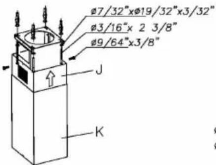φ7/32"xφ19/32"x3/32" φ3/16"x 2 3/8" φ9/64"x3/8" J K
