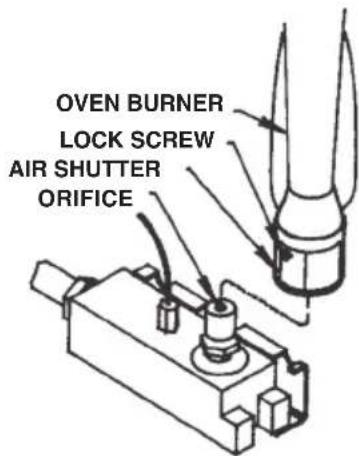 OVEN BURNER LOCK SCREW AIR SHUTTER ORIFICE