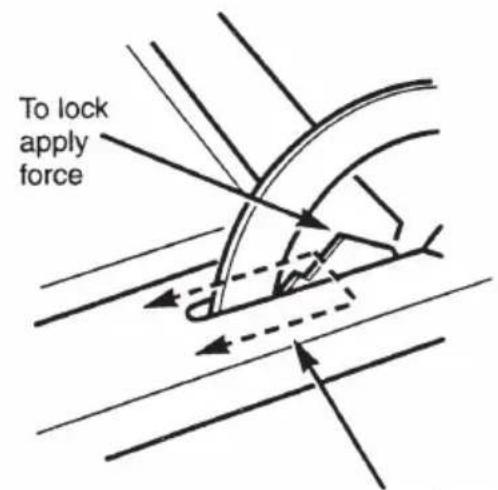 To lock apply force