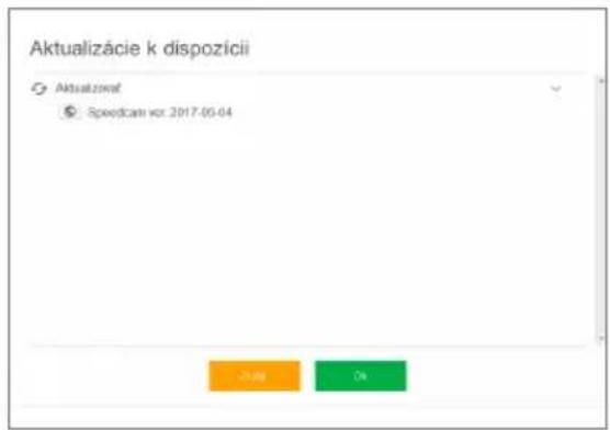 Aktualizácie k dispozícii Aktualizanef © Speedcam var. 2017-06-04 -2:08 OK