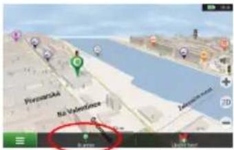 Navitel F300 - Trasa ke zvolenému bodu na mapě - 1