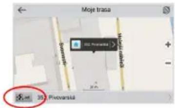 Navitel F300 - Trasa ke zvolenému bodu na mapě - 2