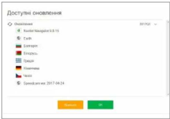 Доступні оновлення Оксківникі Navistar Navigator 9.8.15 Earth Ботарін Елорусь Гради Нанчевна Чаїні Speedcam vxt 2017-04-24 2017/01 Пільницт OK