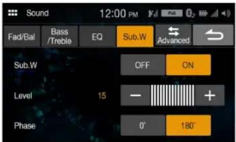 ALPINE iLX-W650 - Setting the Subwoofer Adjusting the Crossover Settings (X-Over) - 1