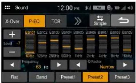 ALPINE iLX-W650 - Adjust the P-EQ to your preference. - 1