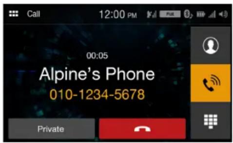 ALPINE iLX-W650 - Phone Operation Screen - 1