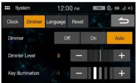 ALPINE iLX-W650 - Screen/Lighting Customize (Dimmer) - 1