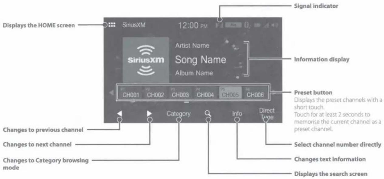 ALPINE iLX-W650 - SiriusXM Satellite Radio Operation (Optional) - 1