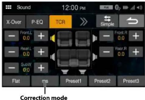 ALPINE iLX-W650 - Adjusting the Time Correction (TCR) - 1