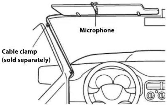 ALPINE iLX-W650 - Mounting the Microphone - 1