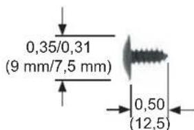 0,35/0,31 (9 mm/7,5 mm) 0,50 (12,5)