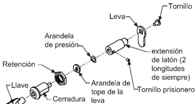Marvel MP24RDP3NP - Paso 4: instale la cerradura. - 2