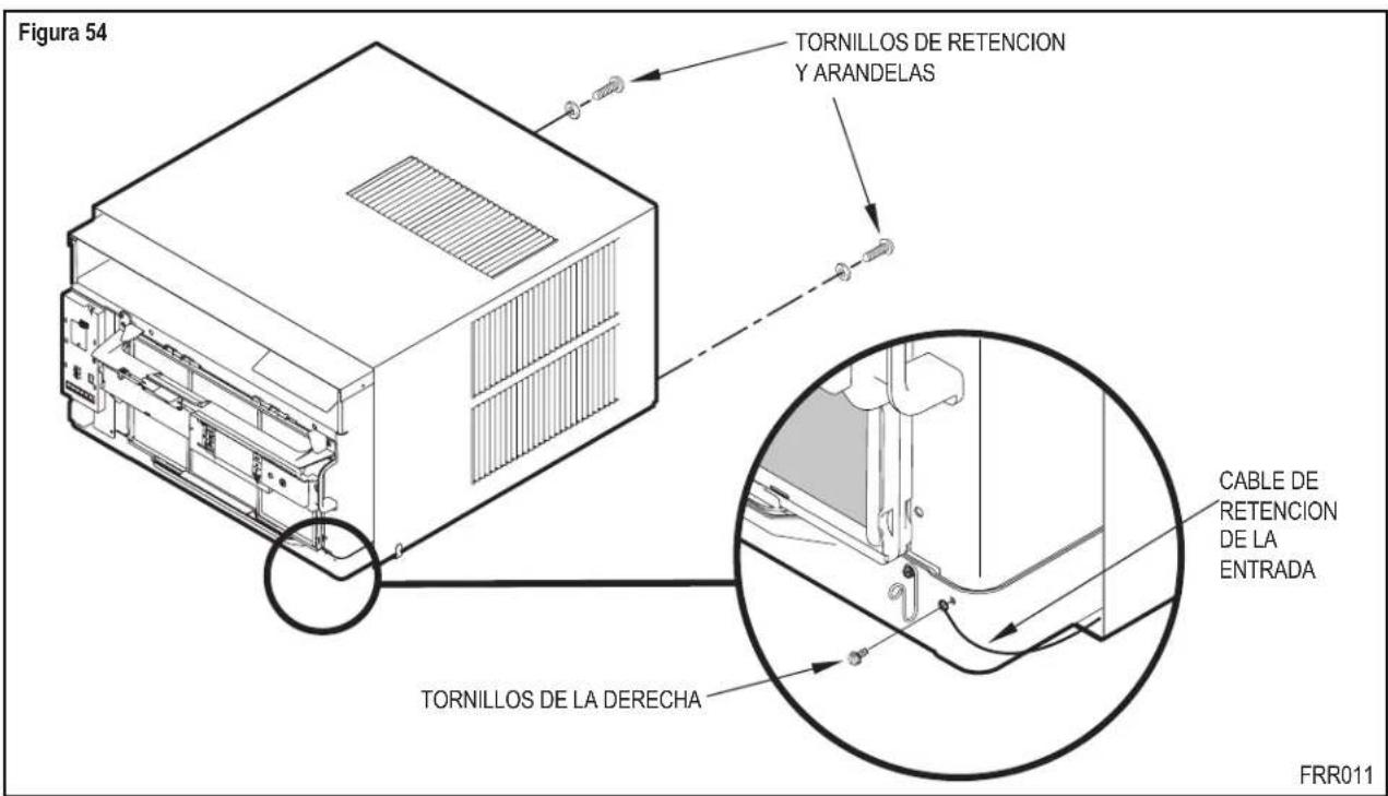 Figura 54 TORNILLOS DE RETENCION Y ARANDELAS CABLE DE RETENCION DE LA ENTRADA TORNILLOS DE LA DERECHA FRR011
