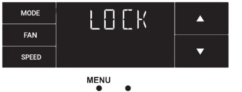 MODE FAN SPEED LOCK MENU