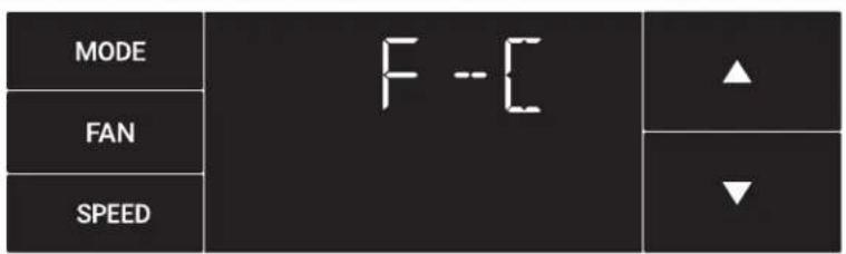 MODE F - C FAN SPEED ▲ ▼