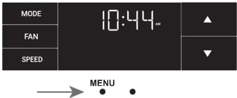 MODE FAN SPEED 10:44 AM MENU
