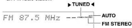 FM 87.5 MHz TUNED AUTO FM STEREO