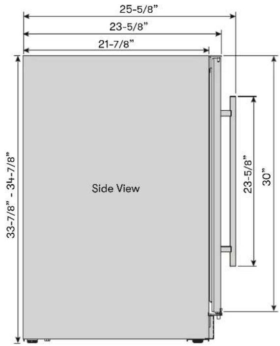 25-5/8" 23-5/8" 21-7/8" 33-7/8" - 34-7/8" Side View 23-5/8" 30"