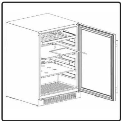 Zephyr PRB24C01BG - Retractable Glass Quarter Shelf Installation - 2