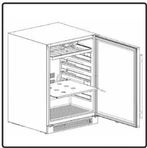 Zephyr PRB24C01BG - Retractable Glass Quarter Shelf Installation - 3