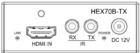 HEX70B-TX LINK HDMI IN RX TX POWER IR DC 12V