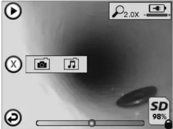 ROTHENBERGER ROSCOPE i2000 - Reprodução de imagens fixas/Adicionar uma nota de áudio - 1