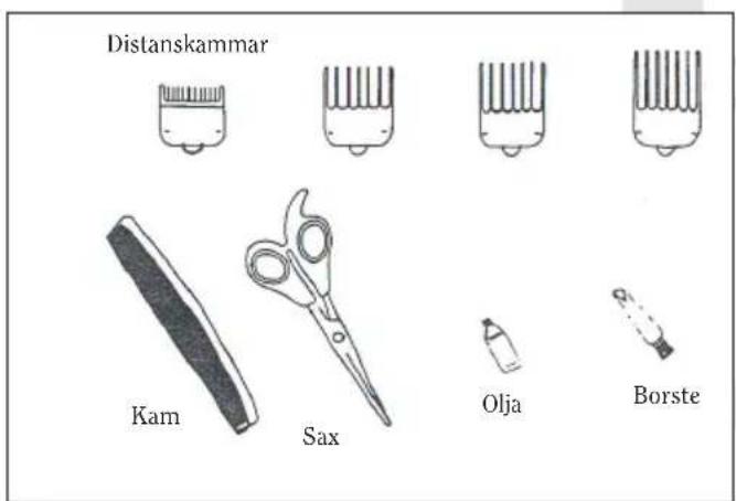 Distanskammar Kam Sax Olja Borste