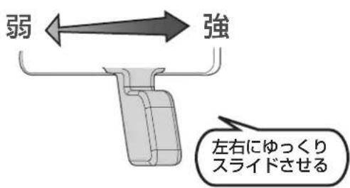 弱 強 左右にゆっくり スライドさせる
