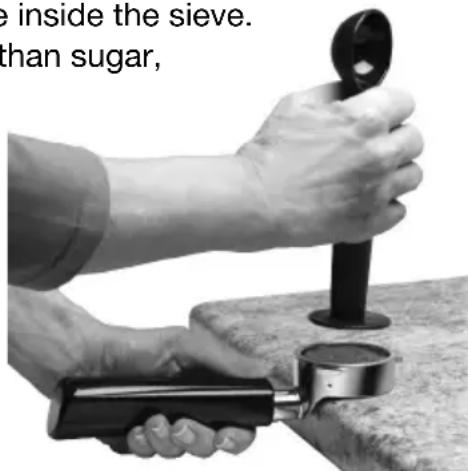 e inside the sieve. than sugar,