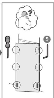 Diagram illustrating a mechanical or electrical component with labeled parts and an unknown thought bubble containing a question mark.