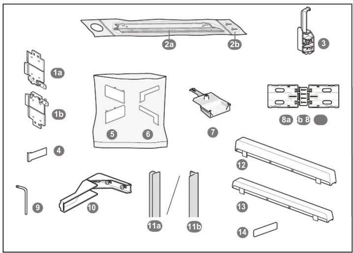 Exploded view diagram of a mechanical assembly with numbered parts for identification