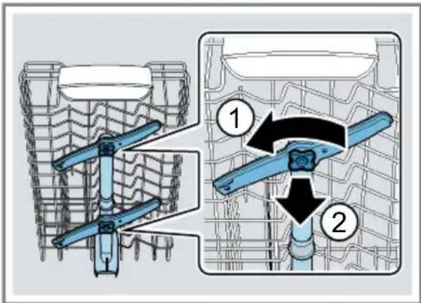SIEMENS SR65ZX23ME - Καθαρισμός των εκτοξευτήρων νερού - 1