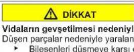 Profilo BD3086WFAN - Kapının üst menteşesinin değiştirilmesi (göstergeli kapı) - 8