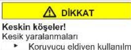 Profilo BD3086WFAN - Kapının üst menteşesinin değiştirilmesi (göstergeli kapı) - 4