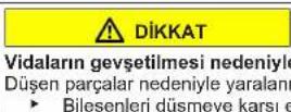Profilo BD3076WFAN - Kapının üst menteşesinin değiştirilmesi (göstergeli kapı) - 8