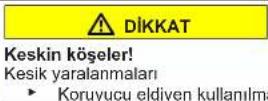 Profilo BD3076WFAN - Kapının üst menteşesinin değiştirilmesi (göstergeli kapı) - 4