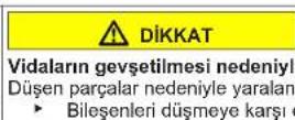 Profilo BD2055WFVN - Kapının alt menteşesinin değiştirilmesi - 8