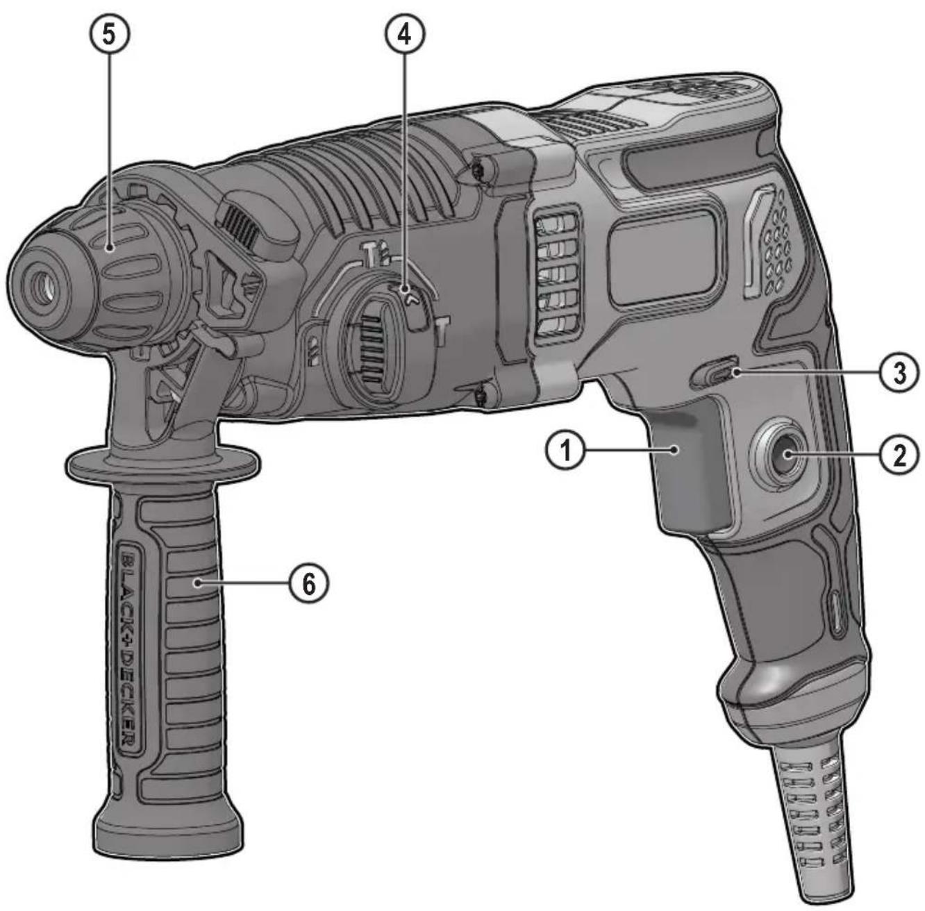 5 4 3 2 1 BLACK-DECKER 6