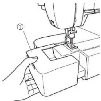 BROTHER Coverlock CV3550 - Friarmssyning (afmontering af forlængerbord) - 1
