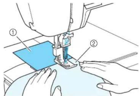 BROTHER Coverlock CV3550 - ■ Begyndelsen af sömmen - 1
